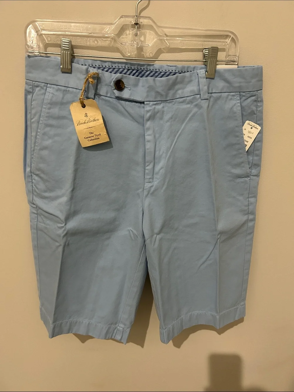 Brooks Brothers Light Blue Cotton Flat-Front Men’s Shorts
